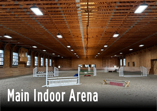 Main indoor arena at Epic Farm in Middlefield, CT
